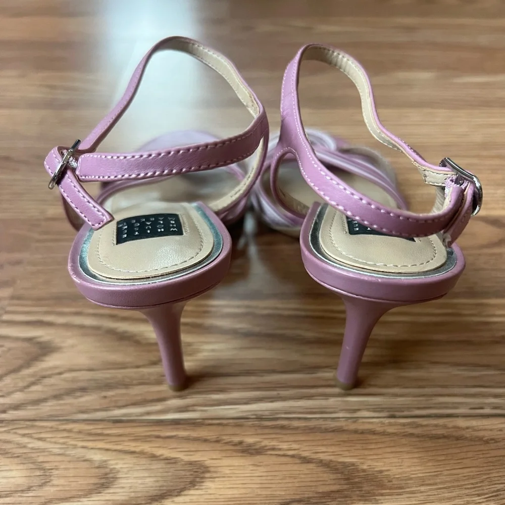 White House Black Market Pink Strappy Heels Sandals Womens 7.5